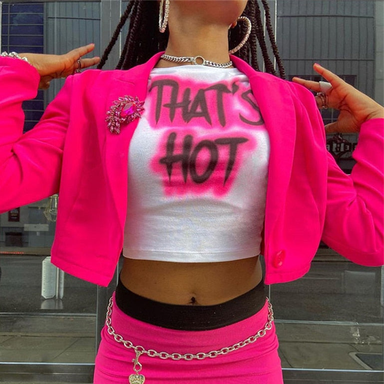 Hot Girl Graffiti Letter Tee
