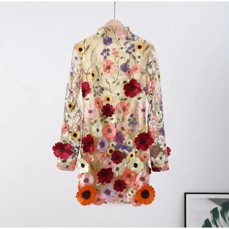 Nancy Floral Embroidered Dress for Women Wedding Guest Look