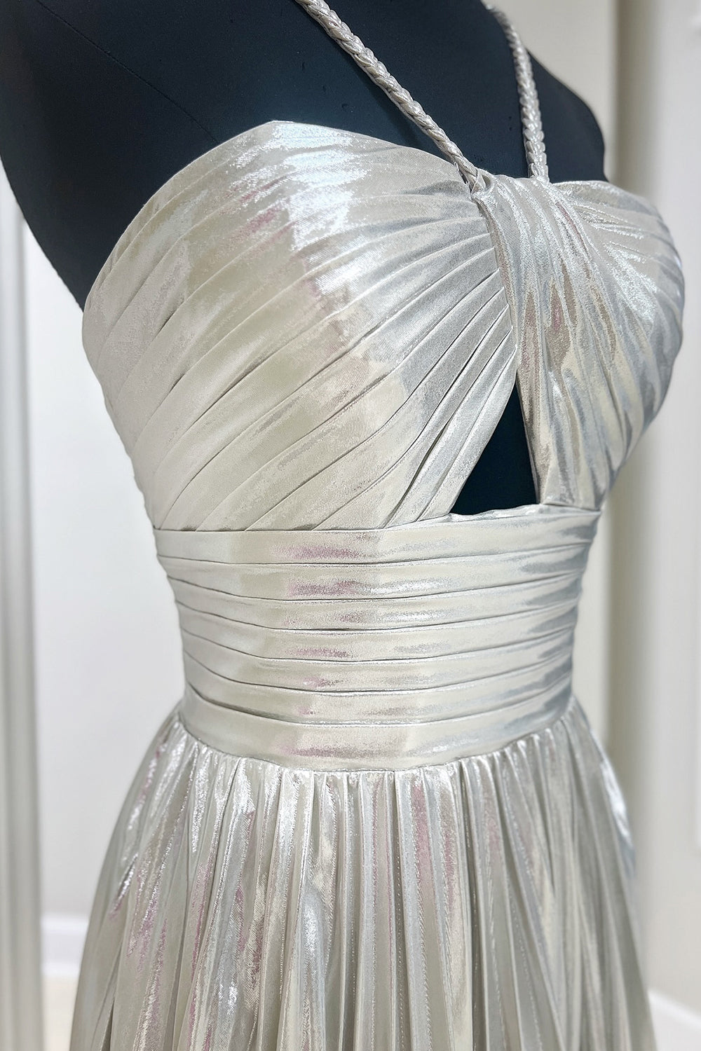 Fuchsia Homecoming Dresses A-Line Halter Pleated Short Cocktail Dresses