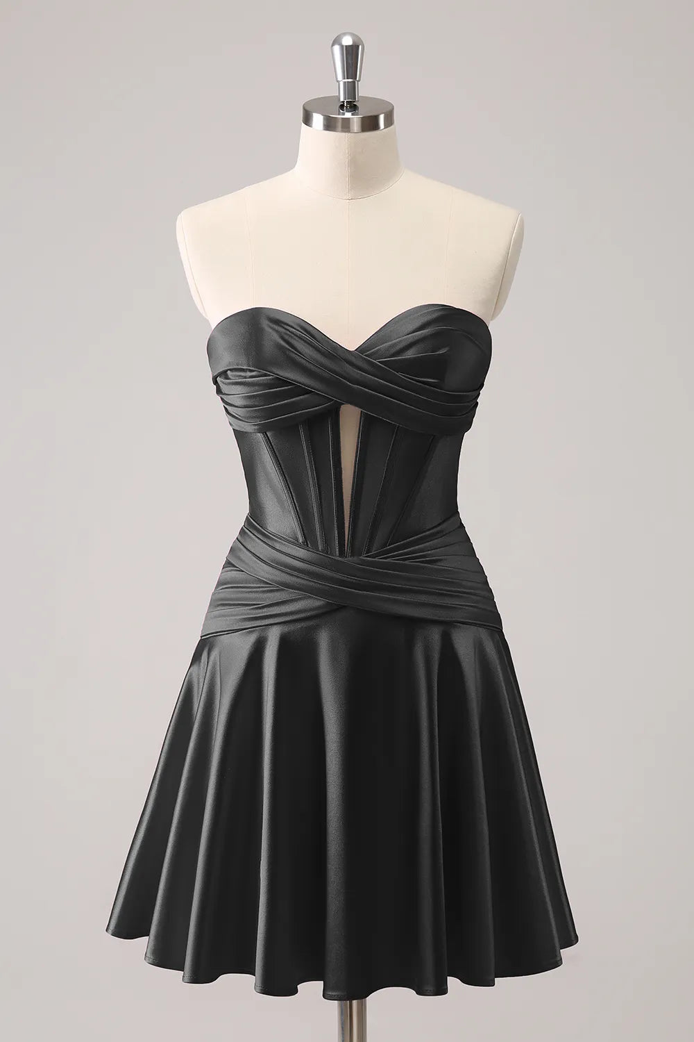 Fuchsia Homecoming Dresses Strapless Corset A Line Short Cocktail Dresses