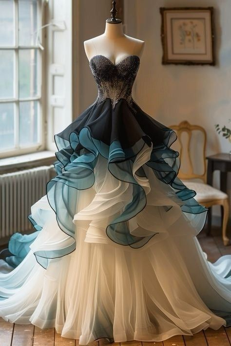 Uniques Strapless Tulle Beaded Party Dress,A Line Prom Evening Dress - VelvetHem