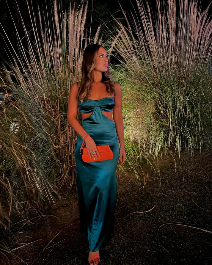 Vintage Green Sheath Side Slit Long Prom Dress Party Evening Dress - VelvetHem