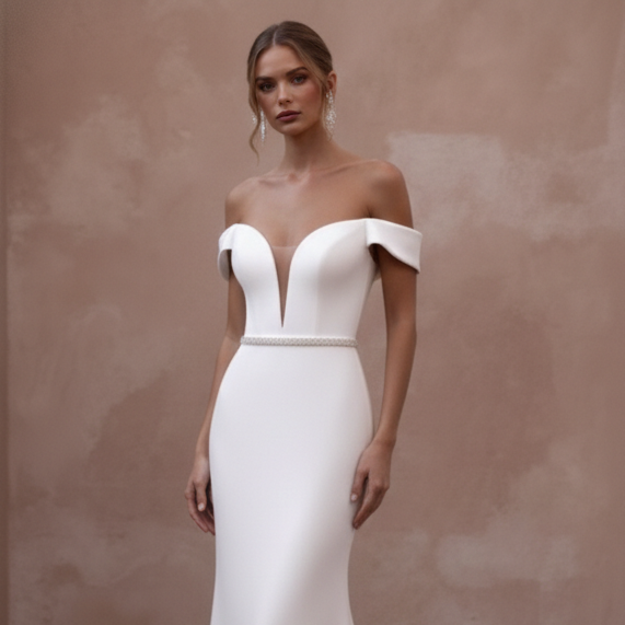 Backless Wedding Dress Elegant Open Back Bridal Gown