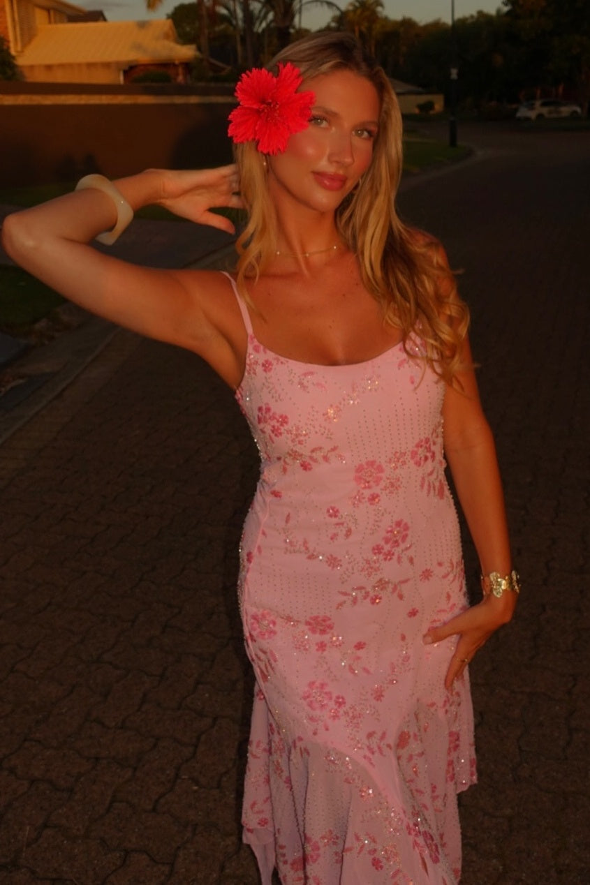 Glamorous Sheath Spaghetti Straps Light Green Tea Length Party Dress with Beading