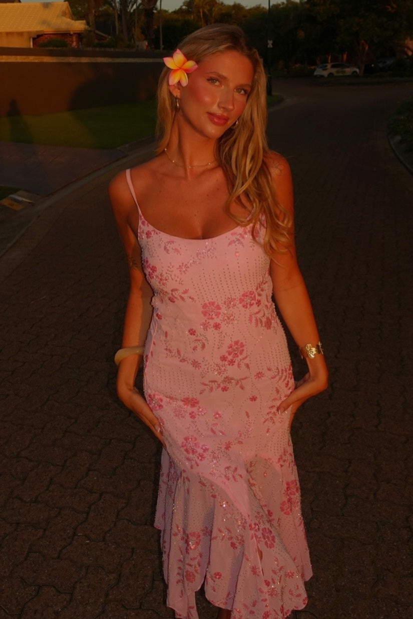 Glamorous Sheath Spaghetti Straps Light Green Tea Length Party Dress with Beading