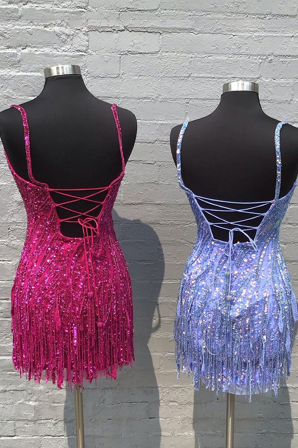 Golden Homecoming Dresses Spaghetti Straps Beaded Fringed Tight Short Hoco Dress
