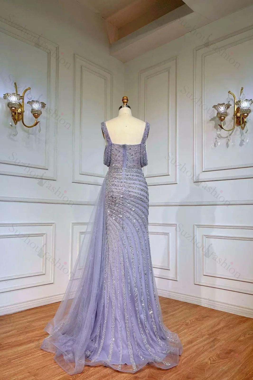 Gorgeous Off the Shoulder Prom Dress Champagne Bead Embroidery Princess Evening Formal Dress