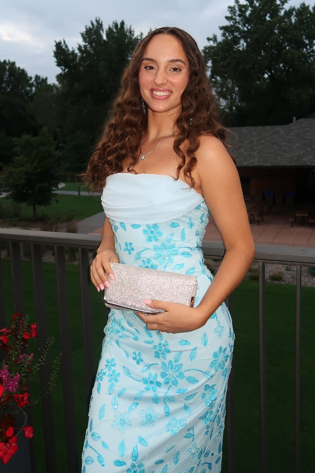 Gorgeous Mermaid Strapless Light Blue Long Prom Dress with Embroidery