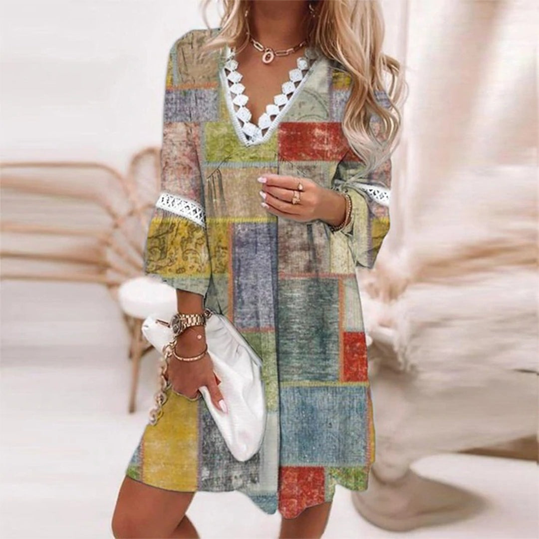 Eugenia Exclusive Fashionable Printed Loose Dress Elevated Occasion Wear