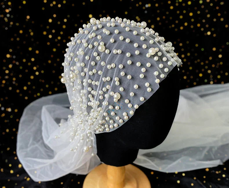 Pearls Beaded Headband Headpieces Women Bridesmaids Headwear Headdress Bride Tiara Crown Wedding Accessories Bridal Hair Jewelry h