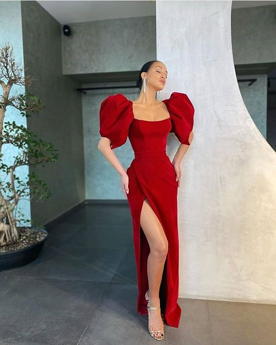Long Red Prom Dresses, Formal Evening Dress - VelvetHem