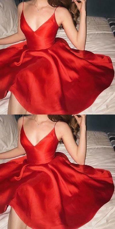 Red Homecoming Dresses, Short Red Party Dresses - VelvetHem