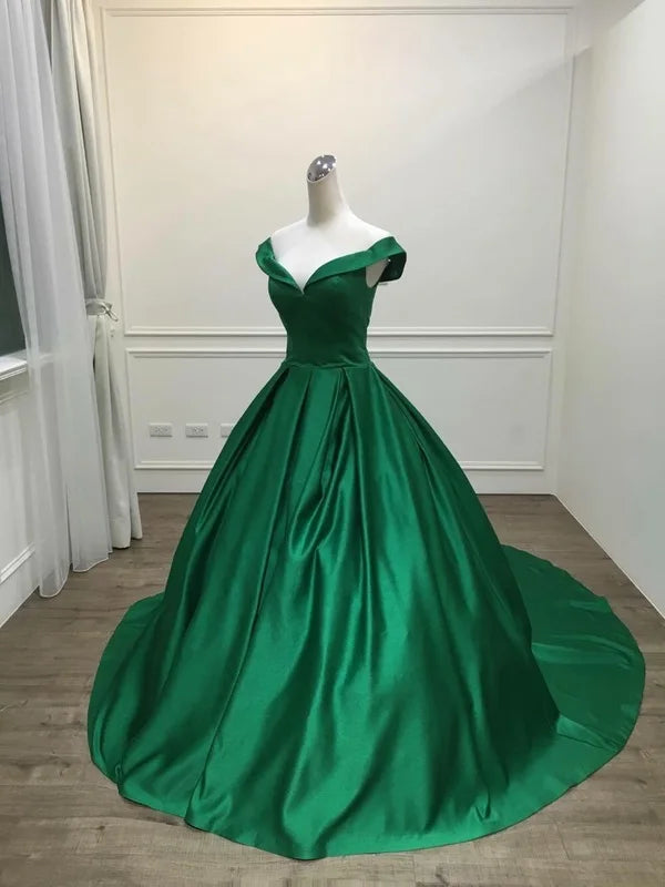 Customized Sexy Simple Red Prom Dresses V Neck Ball Gowns Cap Sleeve Satin vestidos de formatura Backless Evening Dresses