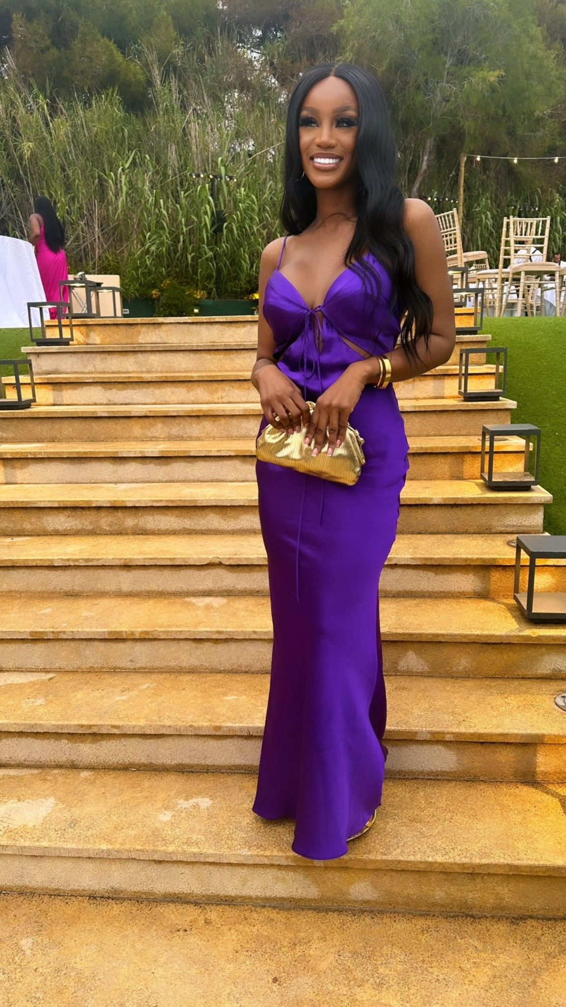 Elegant Purple Mermaid Evening Dress,Wedding Guest Outfit - VelvetHem