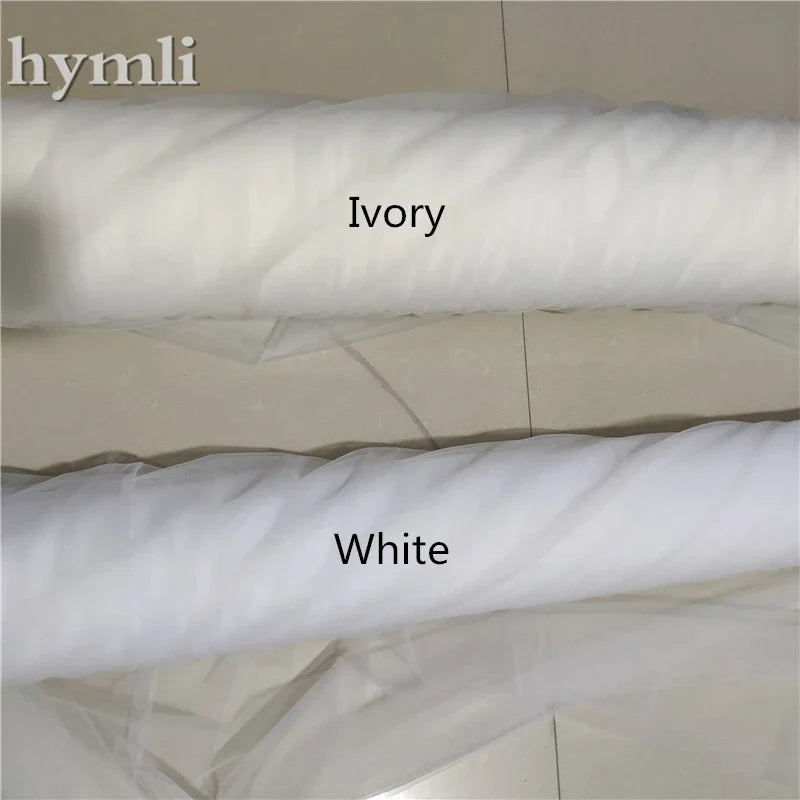 White / Ivory Lace Wedding Veil 2 Layer 5 Meters Long Bridal Veil Church Veil Blush Veil with Metal Comb - View 5 | VelvetHem