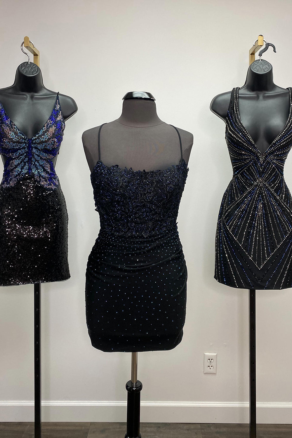 Hot Pink Homecoming Dresses Beaded Tight Short Cocktail Dresses