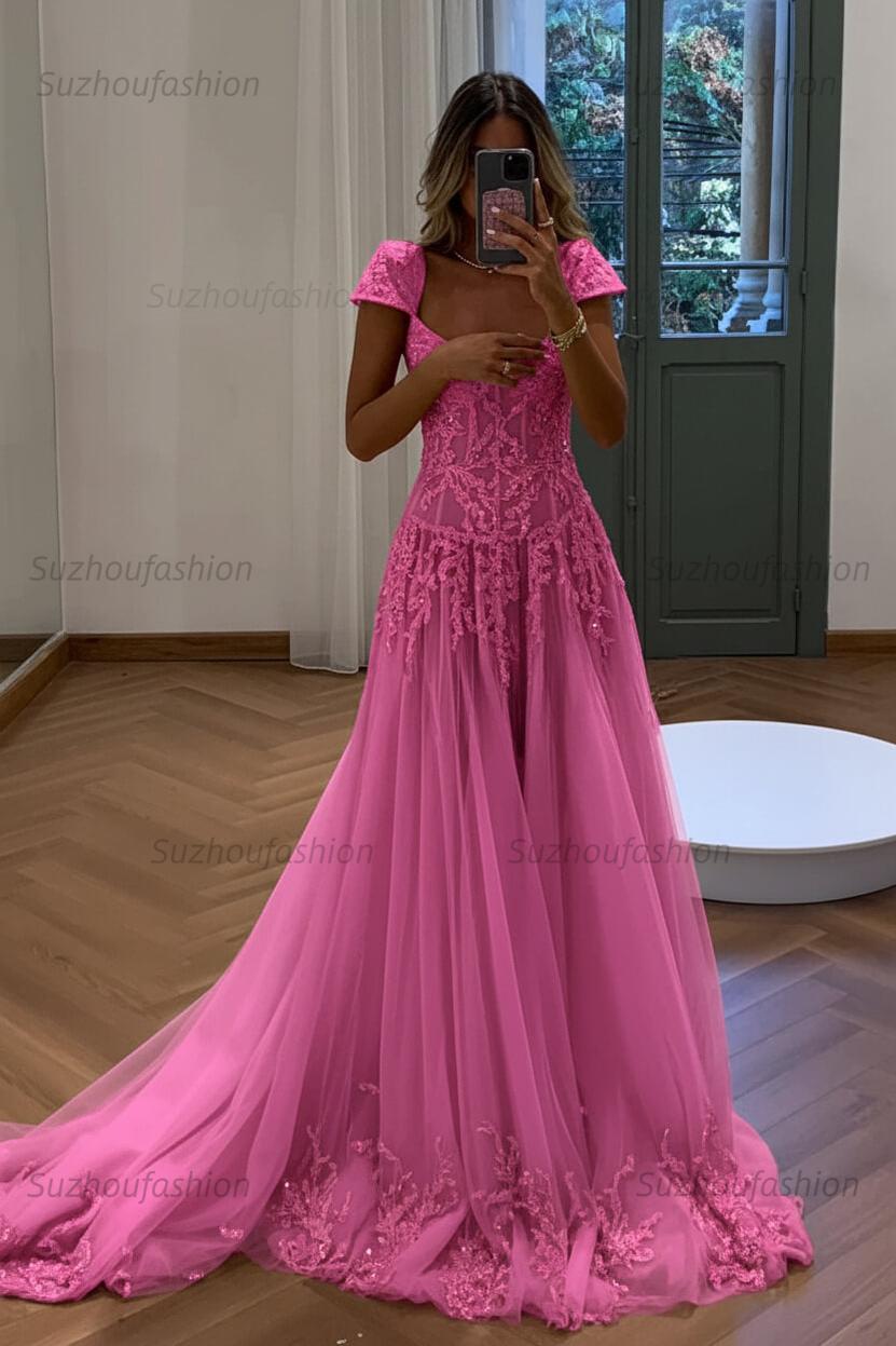 Suzhoufashion Gorgeous A Line Sweetheart Light Green Long Prom Dress With Appliques Formal Evening Gown