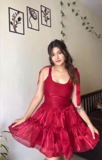 Sweet Red A Line Tulle Homecoming Dress Short Prom Dress Y8509 - VelvetHem