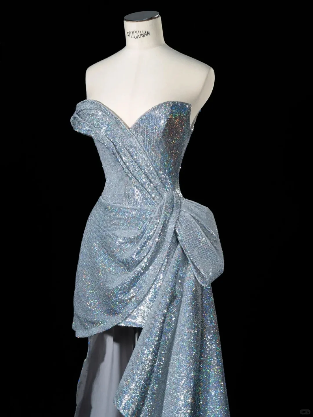 Glitter Strapless Sweetheart Blue Sequin Birthday Outfits 6th Grade Homecoming Dress