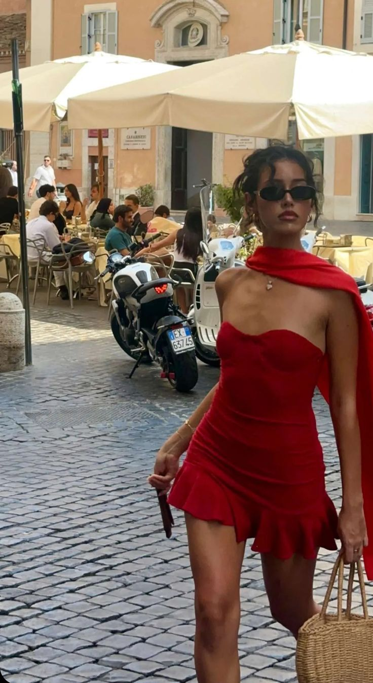 Red Satin Strapless Homecoming Dress - VelvetHem