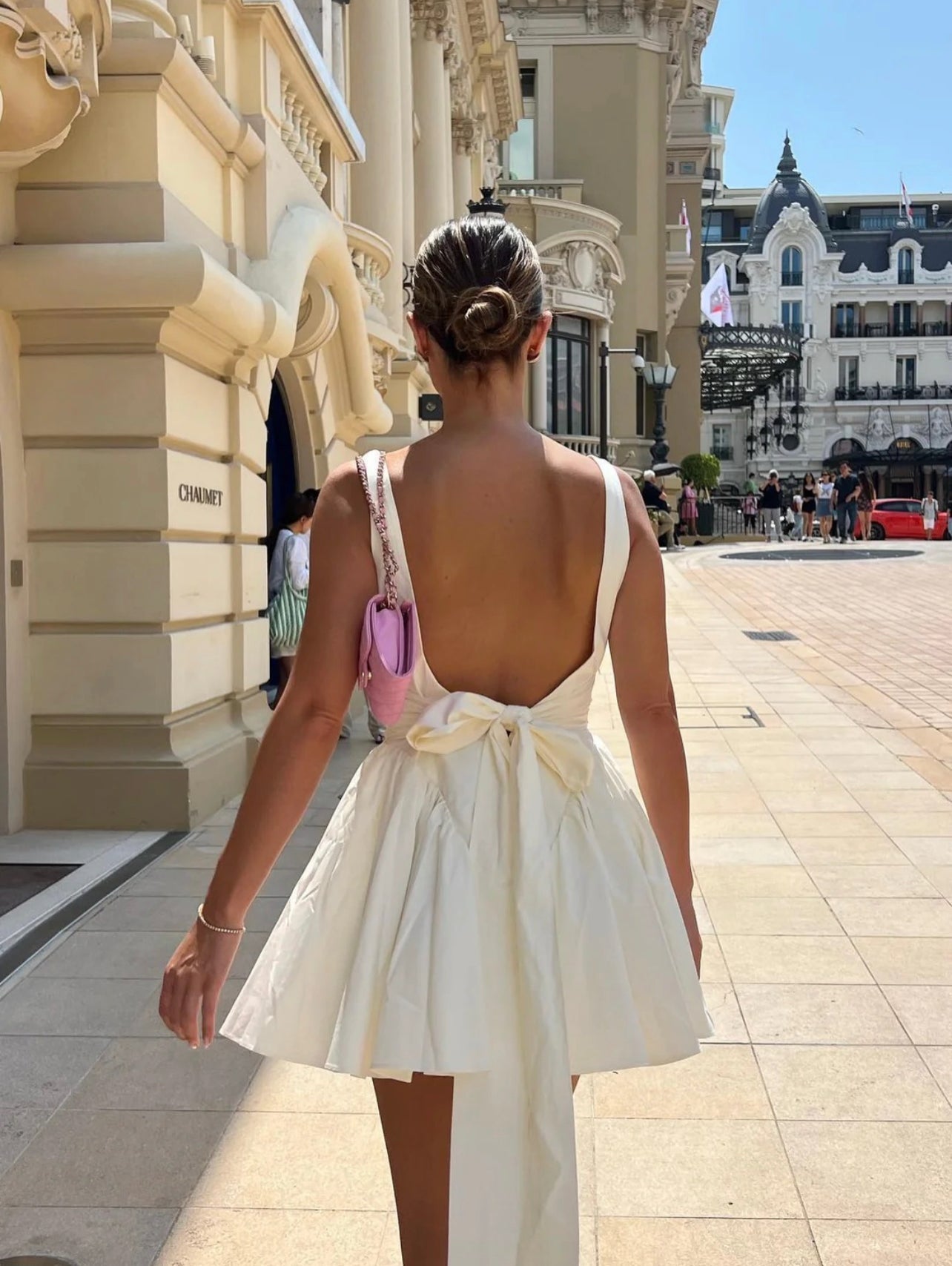 Aloura Romantic Mini Dress with Open Back