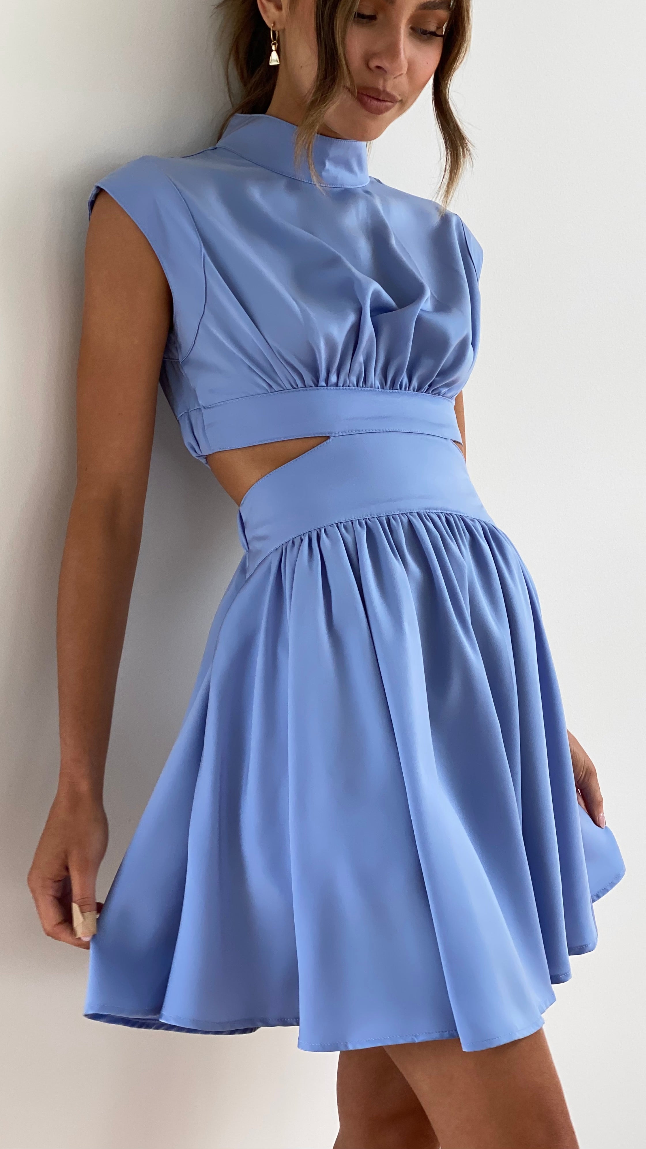 Yolanda Minimalist Mini Dress Elevated Occasion Wear
