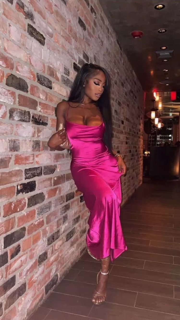 Elegant Hot Pink Evening Dress,Hot Pink Evening Gown Y2170 - VelvetHem
