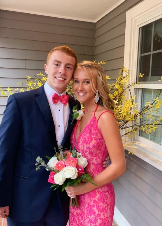 Pink Lace Prom Dresses,Mermaid Long Prom Dresses, Pretty Prom Dresses - VelvetHem