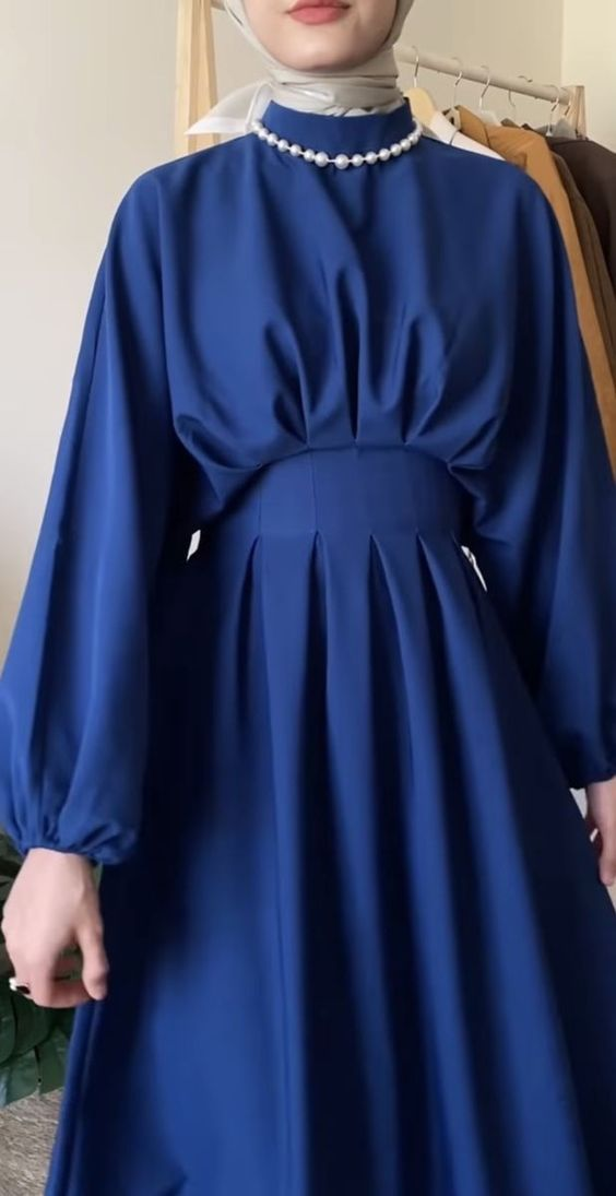 Elegant High Neckline Long Prom Dress,Muslim Dress,Maxi Dress - VelvetHem