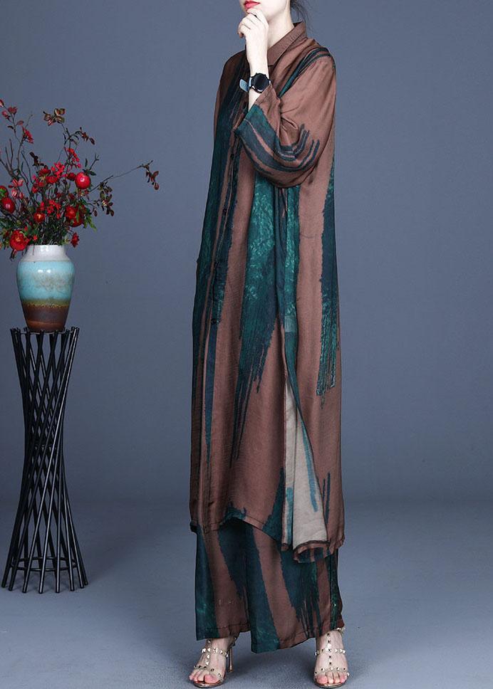 Italian Coffee Casual Summer Chiffon Vacation Dresses