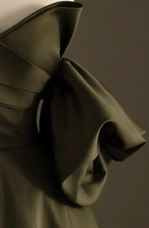 Satin Bridal Dress,Unique Wedding Dress,Army Green Bridal Dress (ZD13669)