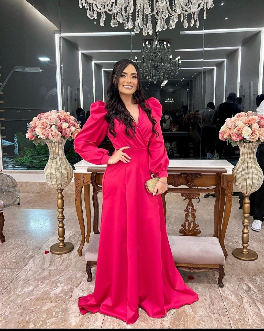 Retro Style A-line Long Sleeves Prom Dress A-line Evening Dress Y5697 - VelvetHem