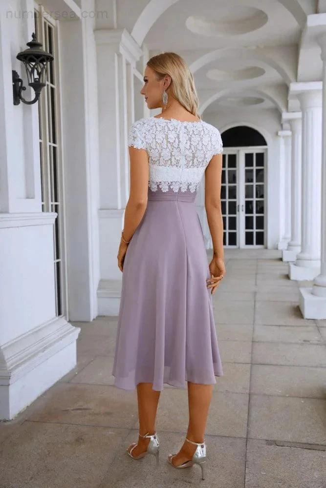 Lace Chiffon Lace Bridesmaid Dress Prom Dress PartyGown 28120 (ZD17008)