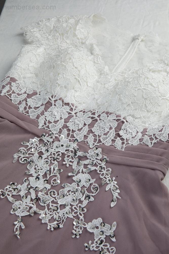 Lace Chiffon Lace Bridesmaid Dress Prom Dress PartyGown 28120 (ZD17008)