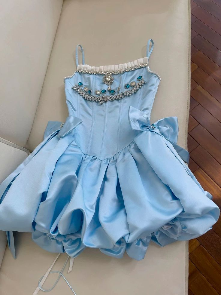 Classy Spaghetti Straps Blue Short Homecoming Dresses A Line Cocktail Dress