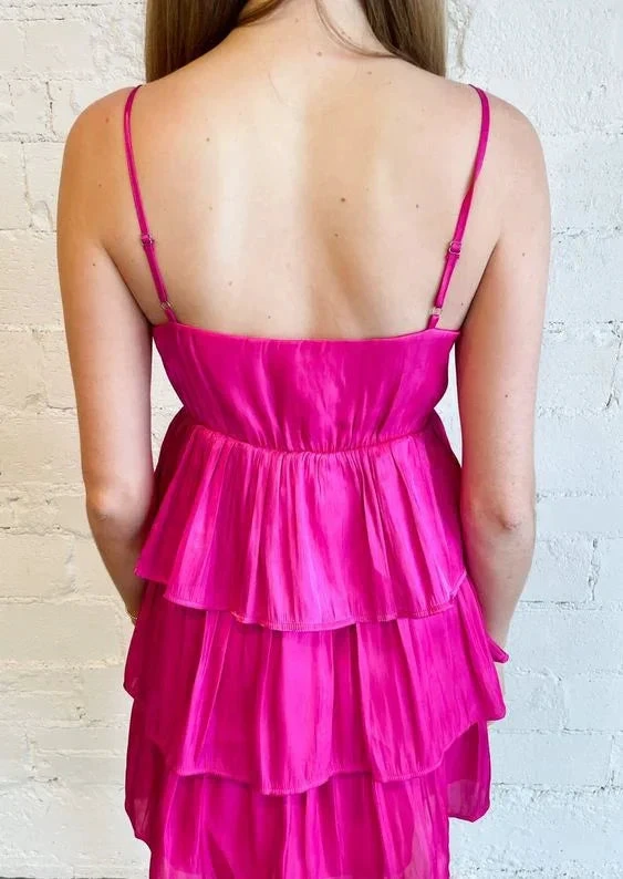 A-line V Neck Spaghetti Straps Homecoming Dress Cute Party Dress (ZD12766)