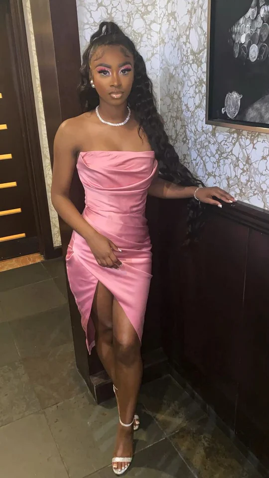 Pink 19th Birthday Dress Black Girl homecoming dress, birthday gown