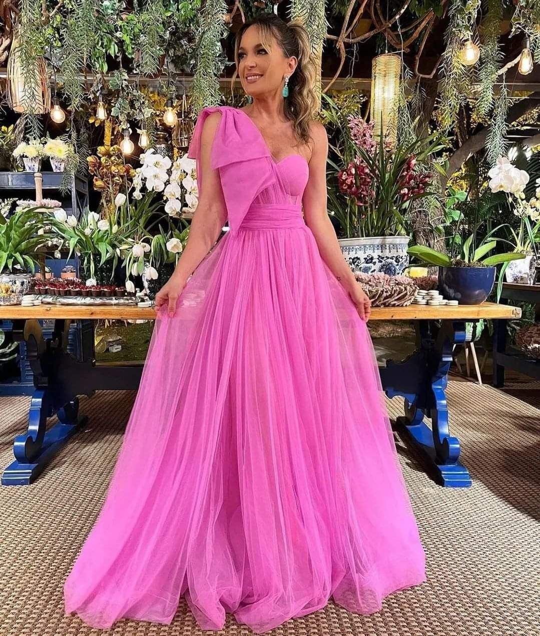 One Shoulder Sweetheart Floor-Length Tulle Prom Dresses - VelvetHem