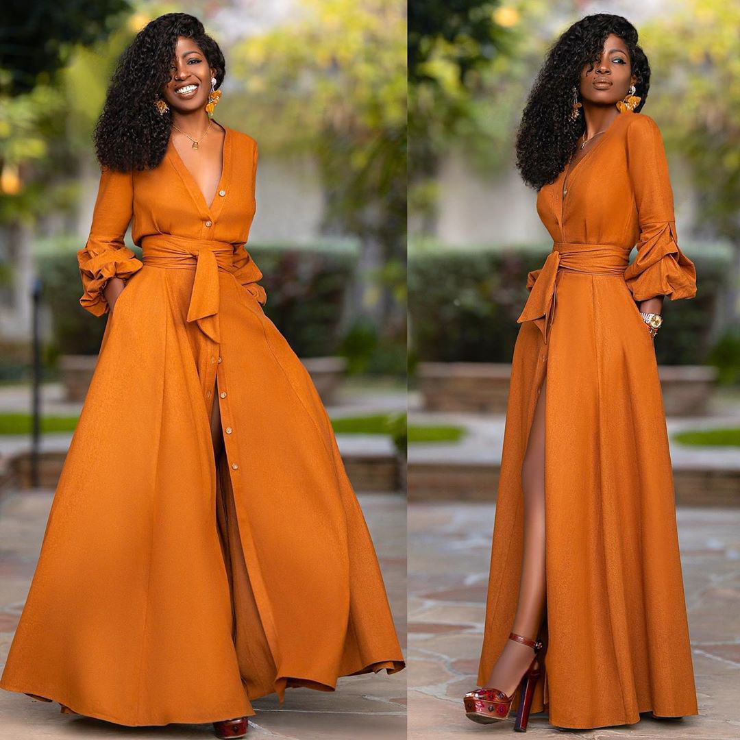 Mirabel Long Summer Dress for Women Brunch Outfit Idea