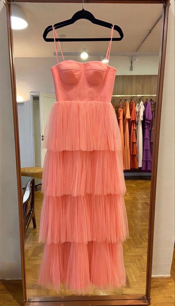 New Arrival Tiered Tulle Prom Dress Long Evening Dress Y4955 - VelvetHem