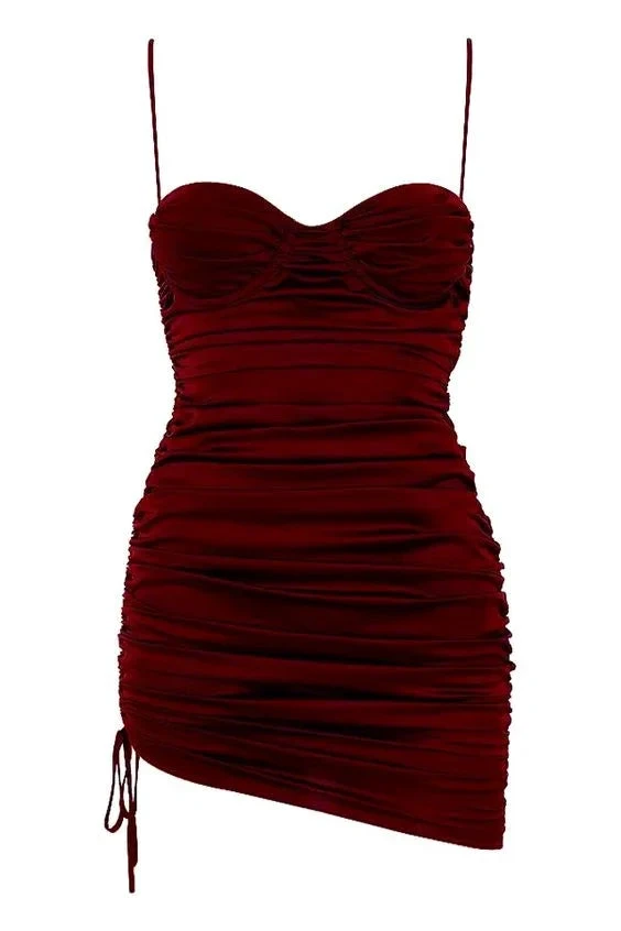 Sexy Burgundy Dress Cocktail Dress Short Homecoming Dress (ZD12332)