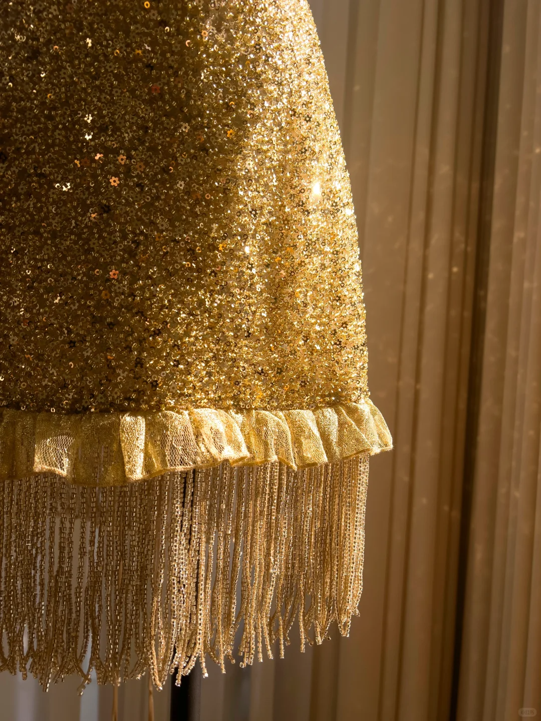 Sparkly Gold Sequin Sheath Cocktail Dress Short Graduation Homecoming Dress - View 4 | VelvetHem
