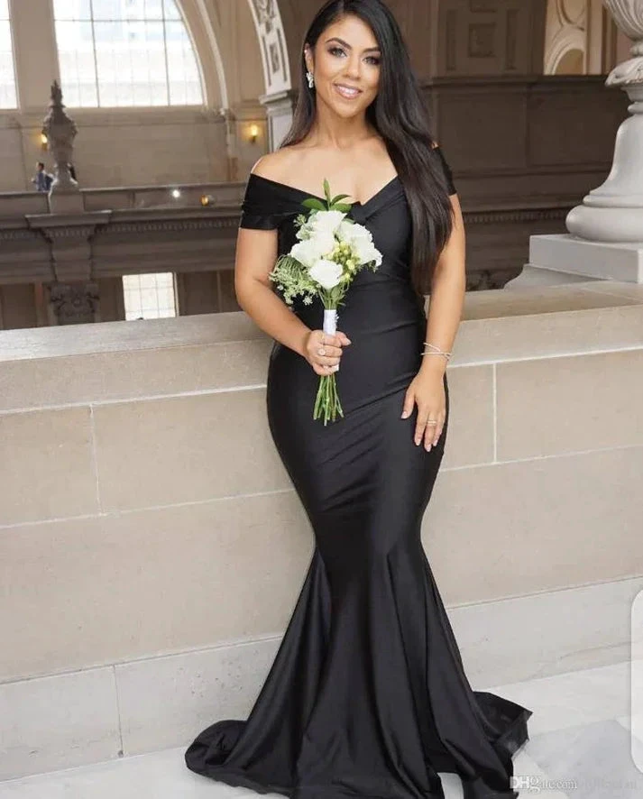 Black Wedding Dress/Black Maxi Dress/Black Dress/Prom Dress/Evening Dress (ZD13611) - VelvetHem