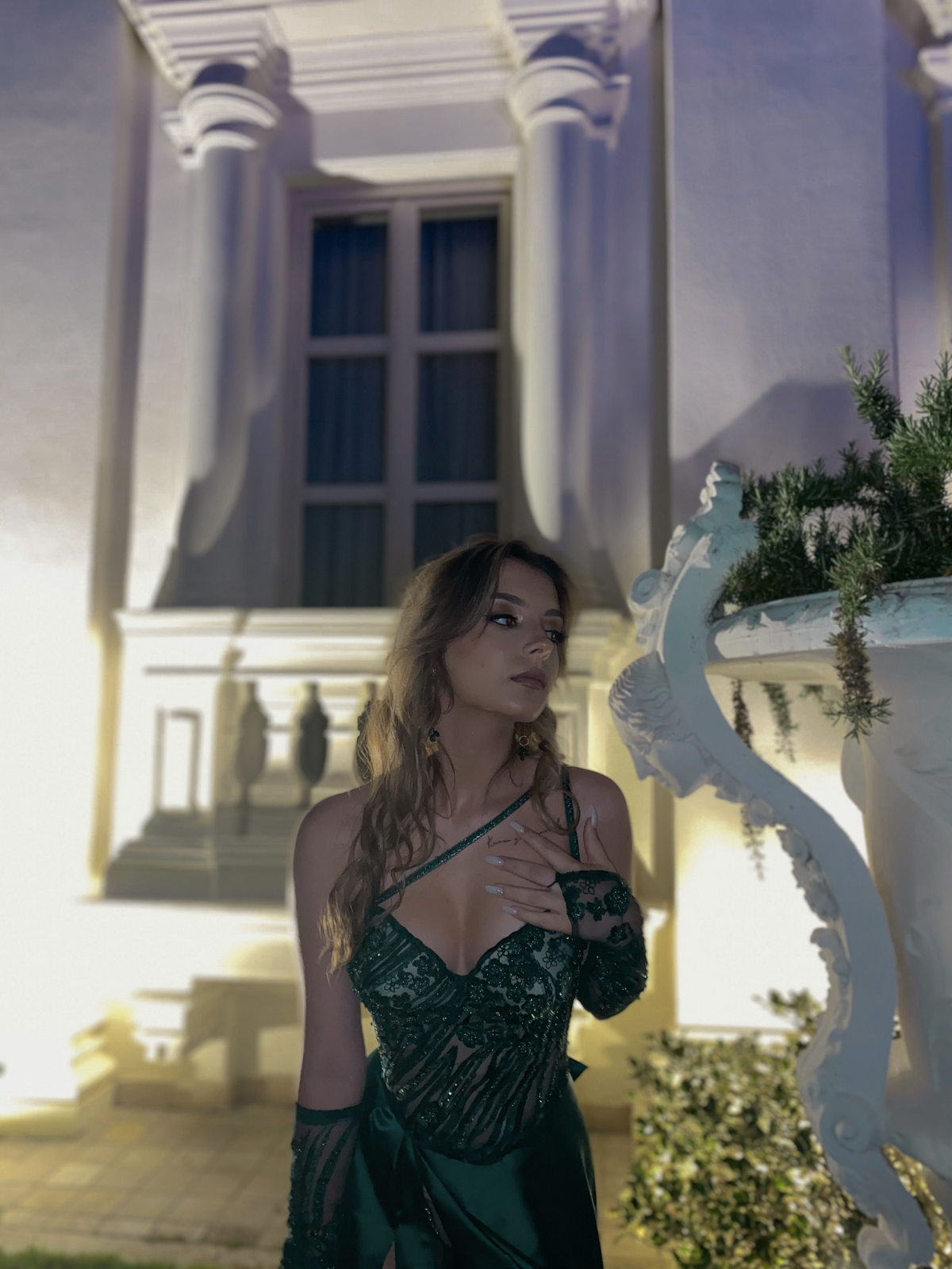 Unique Green Long Evening Dress,Green Evening Gown Y4112