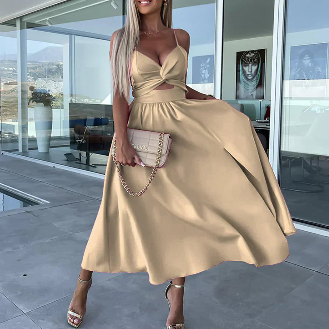Florencia Premium Summer Dress with a Slit Designer Edit