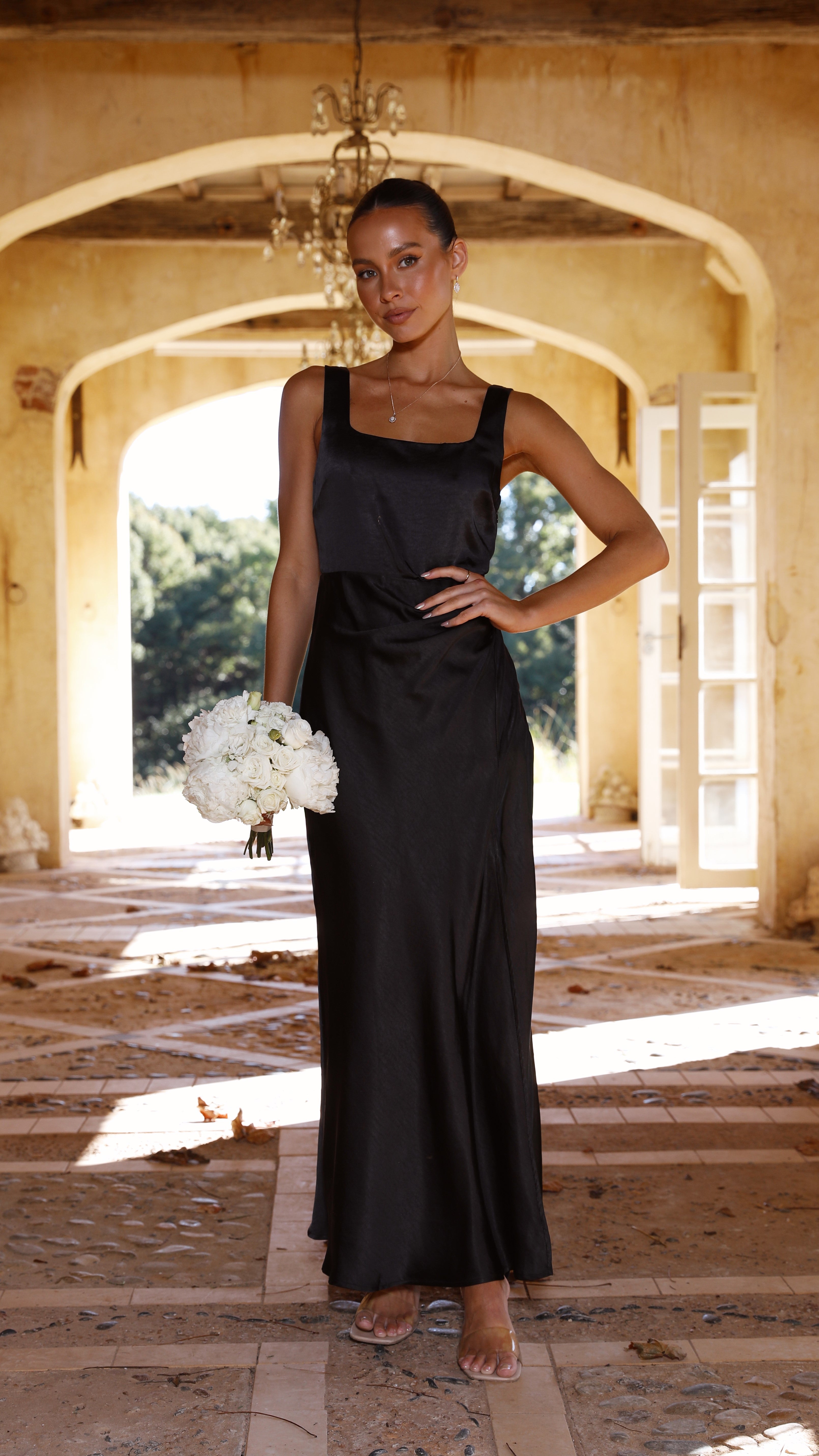 Wendy Exclusive Maxi Dress Black Elevated Occasion Wear