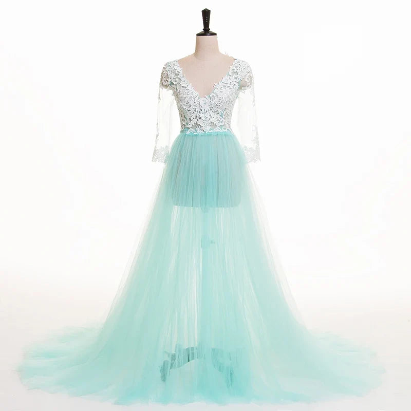 Lace Maternity Dress PhotoShoot Long Pregnancy Shoot Dresses Elegence Maxi Gown Baby Shower