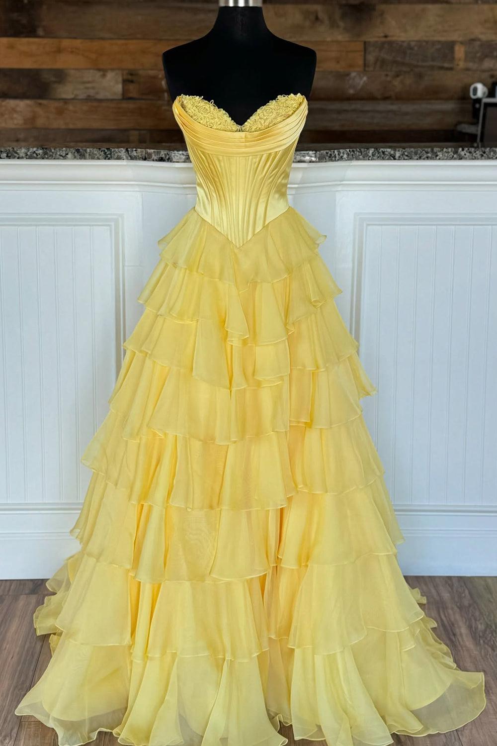 Light Blue Prom Dress A Line Sweetheart Ruffled Corset Long Formal Dress