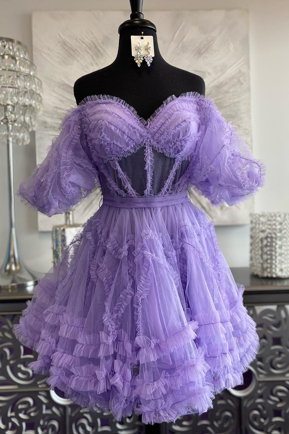Light Pink Homecoming Dresses Corset A-Line Short Cocktail Dresses