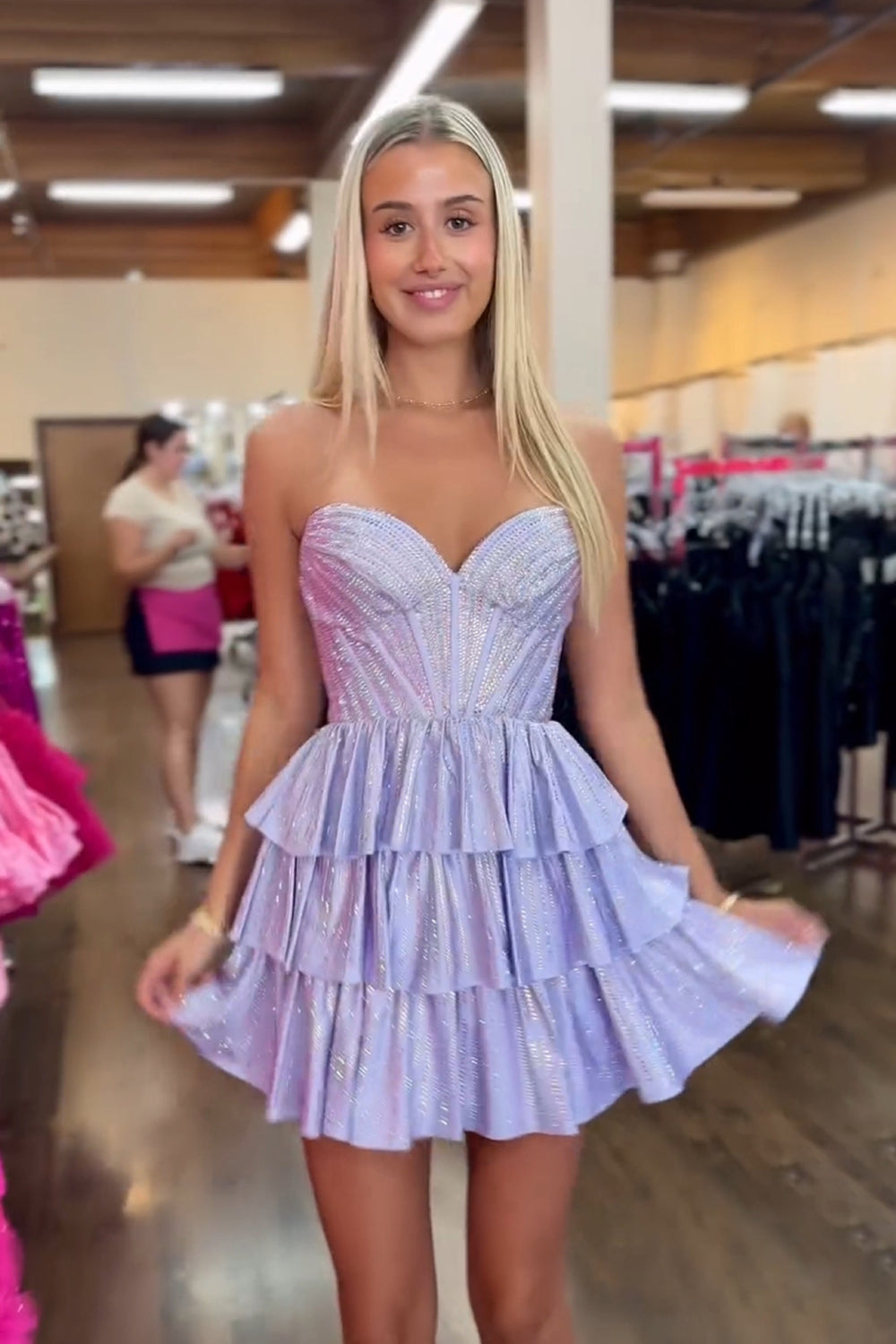 Navy Homecoming Dresses Sweetheart Corset Short Cocktail Dresses With Ruffles